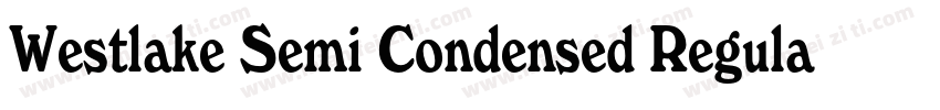 Westlake Semi Condensed Regular字体转换